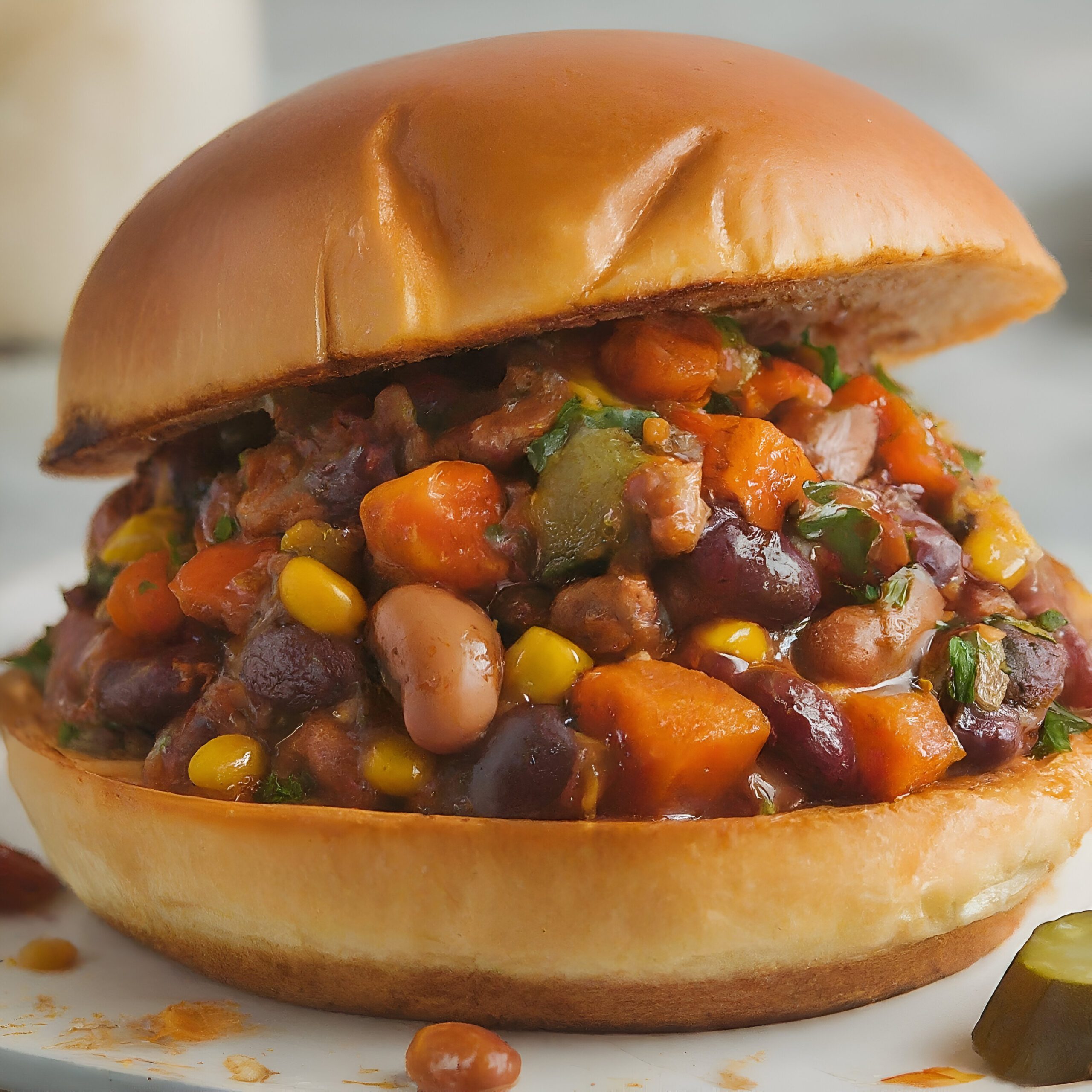 Black bean sloppy Joes