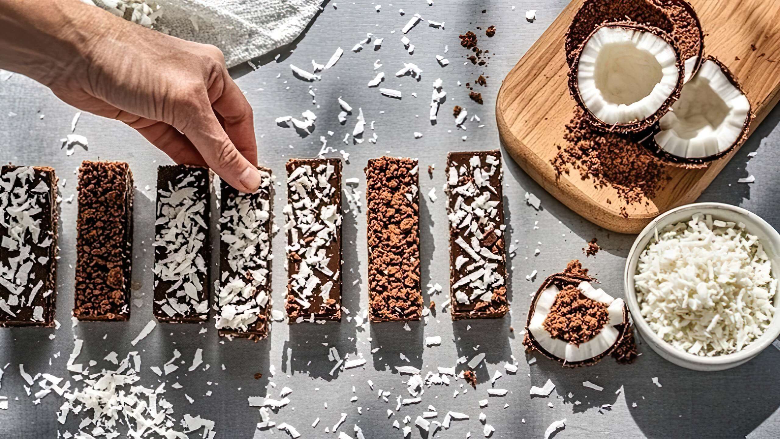 No-Bake Chocolate Coconut Energy Bars