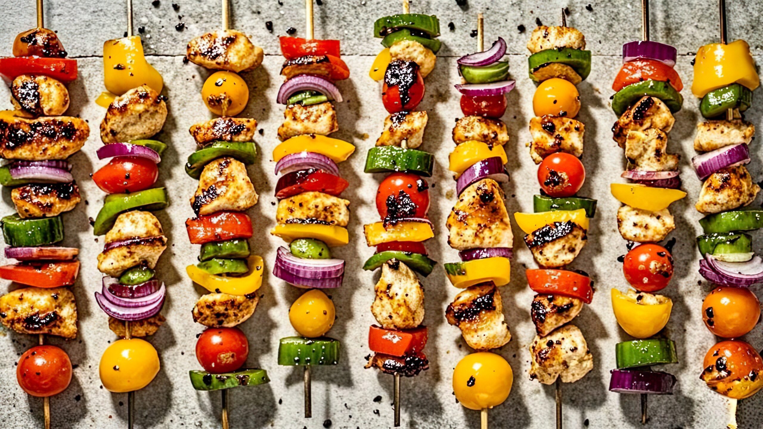 Grilled Chicken Fajita Skewers