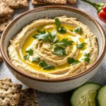 Next time you're whipping up a batch of hummus, consider giving it a delicious twist by adding avocado! This creamy avocado hummus is packed with healthy fats, protein, and makes for the perfect appetizer.